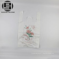 T-shirt de sacs à provisions imprimés en plastique blanc